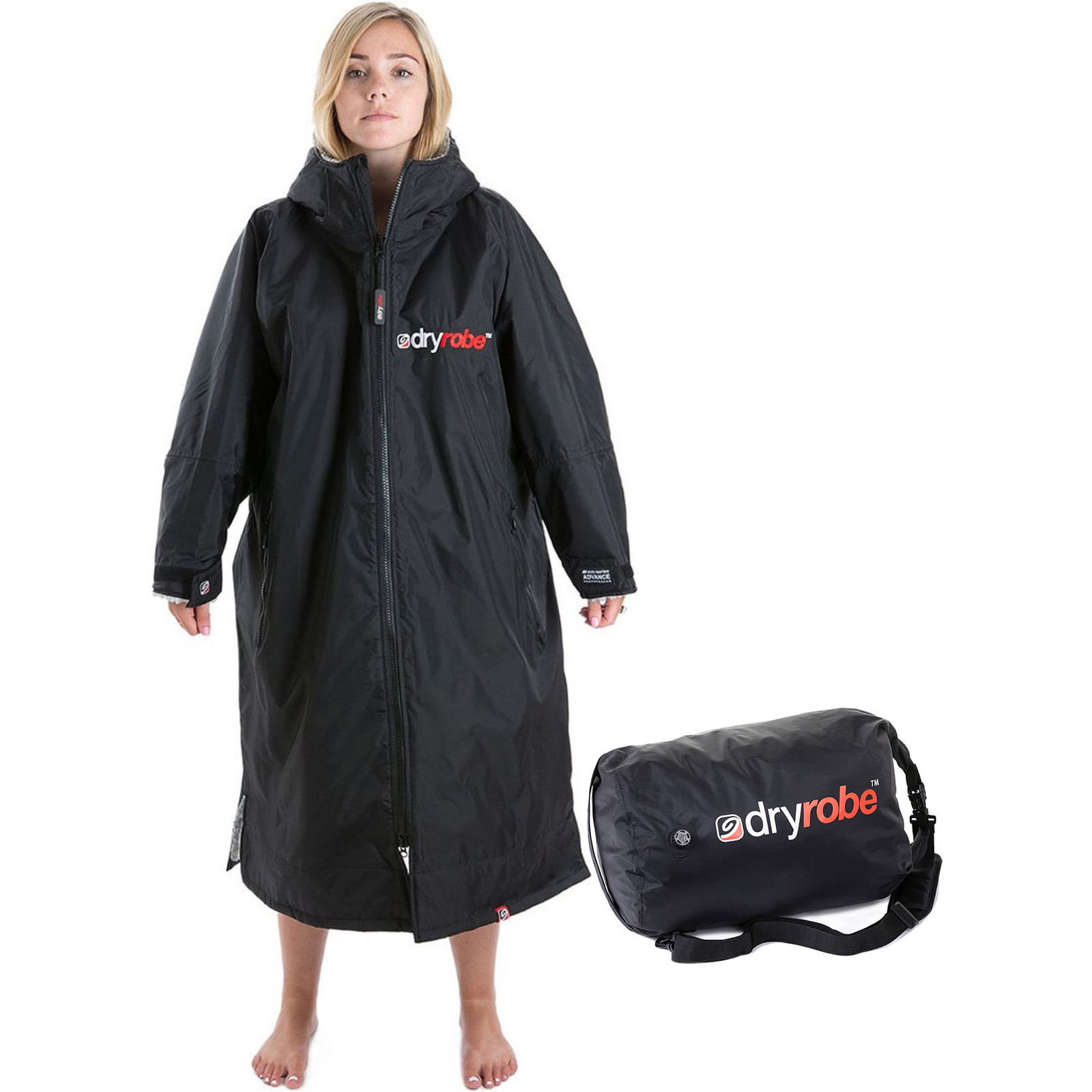 2023 Dryrobe Advance Long Sleeve Changing Robe & Free Compression Bag